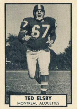 1962 Topps CFL #84 Ted Elsby Front