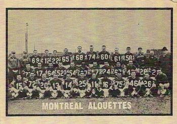 1962 Topps CFL #94 Montreal Alouettes Front