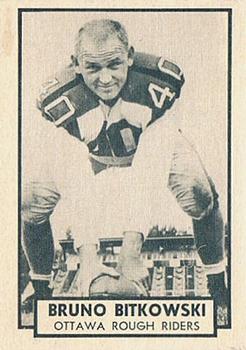 1962 Topps CFL #96 Bruno Bitkowski Front