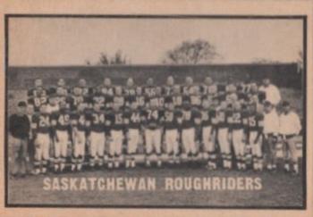 1962 Topps CFL #130 Saskatchewan Roughriders Front