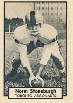 1962 Topps CFL #147 Norm Stoneburgh Front