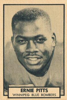 1962 Topps CFL #162 Ernie Pitts Front