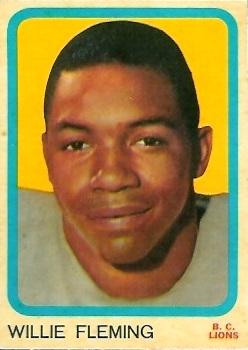 1963 Topps CFL #1 Willie Fleming Front