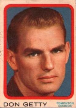 1963 Topps CFL #24 Don Getty Front