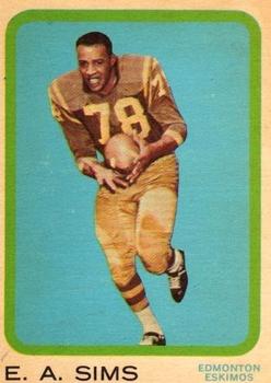 1963 Topps CFL #27 E.A. Sims Front