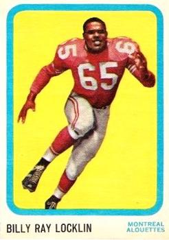 1963 Topps CFL #44 Billy Ray Locklin Front