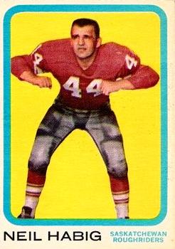 1963 Topps CFL #62 Neil Habig Front