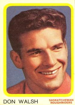 1963 Topps CFL #65 Don Walsh Front