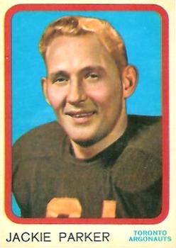 1963 Topps CFL #68 Jackie Parker Front