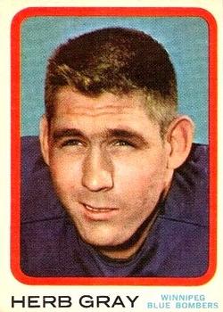 1963 Topps CFL #83 Herb Gray Front