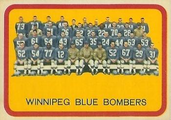 1963 Topps CFL #87 Winnipeg Blue Bombers Front