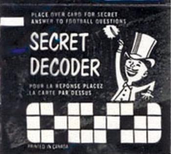 1964 Topps CFL #NNO Decoder Card Front