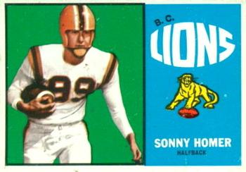 1964 Topps CFL #7 Sonny Homer Front