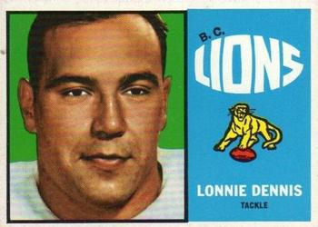 1964 Topps CFL #9 Lonnie Dennis Front