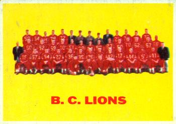 1964 Topps CFL #10 B.C. Lions Front