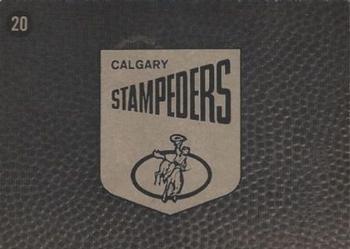 1964 Topps CFL #20 Calgary Stampeders Back