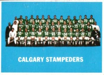 1964 Topps CFL #20 Calgary Stampeders Front
