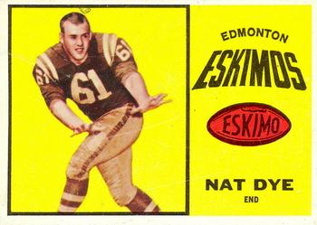 1964 Topps CFL #28 Nat Dye Front