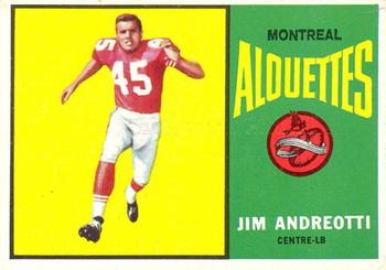 1964 Topps CFL #43 Jim Andreotti Front