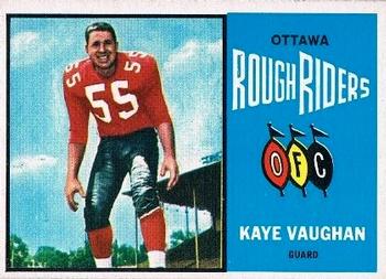 1964 Topps CFL #53 Kaye Vaughan Front