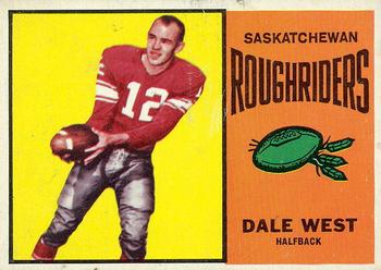 1964 Topps CFL #61 Dale West Front