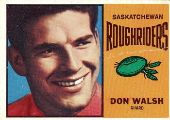 1964 Topps CFL #65 Don Walsh Front