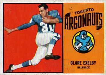 1964 Topps CFL #72 Clare Exelby Front