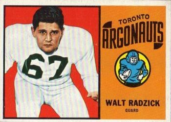 1964 Topps CFL #76 Walt Radzick Front