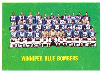 1964 Topps CFL #87 Winnipeg Blue Bombers Front