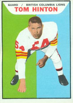 1965 Topps CFL #10 Tom Hinton Front