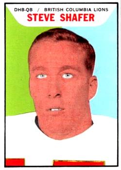 1965 Topps CFL #14 Steve Shafer Front