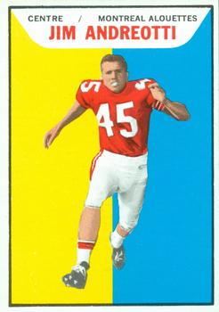 1965 Topps CFL #61 Jim Andreotti Front
