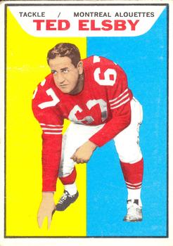 1965 Topps CFL #65 Ted Elsby Front