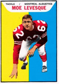 1965 Topps CFL #70 Moe Levesque Front