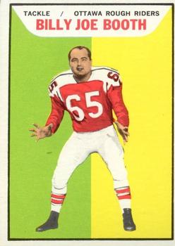 1965 Topps CFL #74 Billy Joe Booth Front