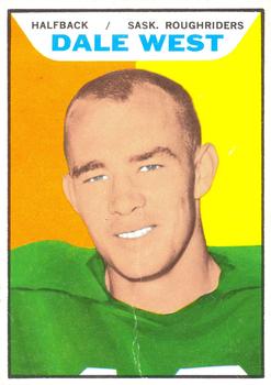 1965 Topps CFL #100 Dale West Front