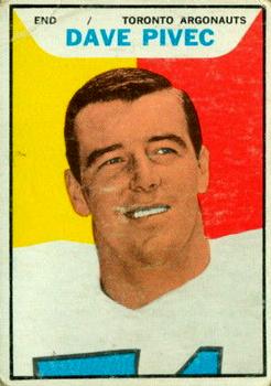 1965 Topps CFL #111 Dave Pivec Front