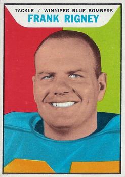 1965 Topps CFL #128 Frank Rigney Front