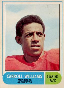 1968 O-Pee-Chee CFL #4 Carroll Williams Front