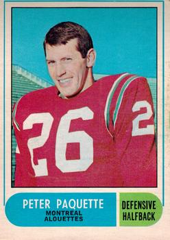 1968 O-Pee-Chee CFL #12 Peter Paquette Front
