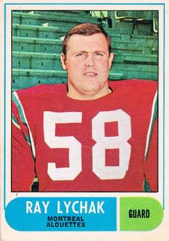 1968 O-Pee-Chee CFL #13 Ray Lychak Front