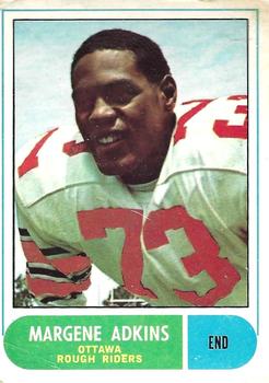 1968 O-Pee-Chee CFL #15 Margene Adkins Front