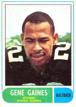 1968 O-Pee-Chee CFL #21 Gene Gaines Front