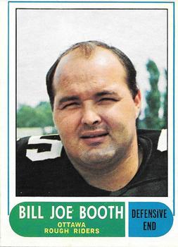 1968 O-Pee-Chee CFL #22 Billy Joe Booth Front