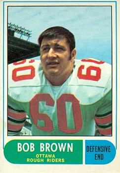 1968 O-Pee-Chee CFL #26 Bob Brown Front