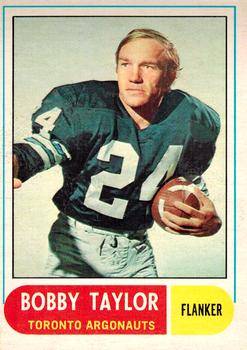 1968 O-Pee-Chee CFL #36 Bobby Taylor Front
