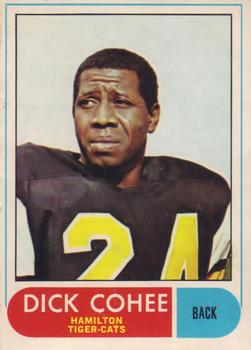 1968 O-Pee-Chee CFL #53 Dick Cohee Front