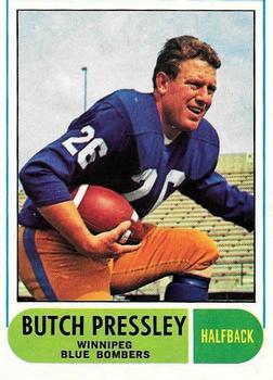 1968 O-Pee-Chee CFL #59 Butch Pressley Front