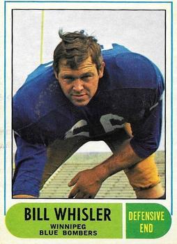 1968 O-Pee-Chee CFL #62 Bill Whisler Front
