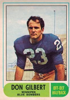 1968 O-Pee-Chee CFL #72 Don Gilbert Front